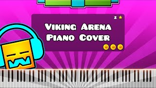 Viking Arena by F777  Piano Tutorial  Cover Geometry Dash Meltdown Level 2 [upl. by Ayikan]