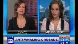 Isabel Lucas on TODAY show about Japanese whaling [upl. by Eneliak]