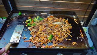 Cooking MONGOLIAN GRILL On The Black Stone  Mukbang [upl. by Tidwell]