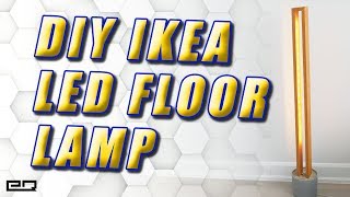 IKEA Hack Build A Modern LED Floor Lamp With LEDBERG and NYPON [upl. by Pazice]