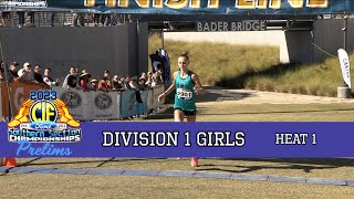 2023 XC  CIFss Prelims  D1 Girls Heat 1 Race 23 [upl. by Ocinemod]