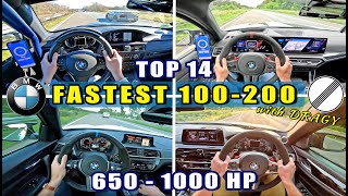 TOP 14  FASTEST BMWs  100200 on AUTOBAHN [upl. by Kirenoj]