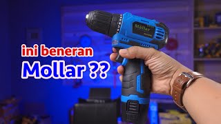 399rb batrai 2ah docking charger amp performa jauh meningkat  MOLLAR CD12300 CORDLESS DRILL 12V [upl. by Lorianna]