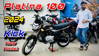 2024 Bajaj Platina 100 Kick Start  Rate Down 👇 HF Deluxe se Best Hai ❓ platina 100 [upl. by Adnahcir]