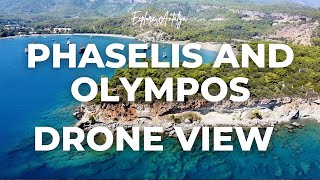 Phaselis and Olympos DJI 4K drone view Turkeys beautiful beaches Antalyas stunning landscapes [upl. by Adhern]