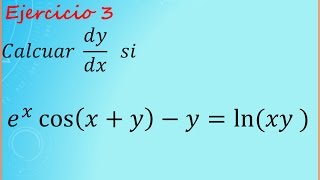 DERIVADA IMPLÍCITA Ejercicio 3 [upl. by Ajak]