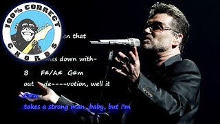 George Michael  Faith  Chords amp Lyrics [upl. by Ruenhcs]