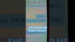 My bff texted me song lyrics [upl. by Arahd]