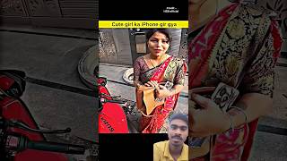 Cute girl ka iphone gir gya 😯shorts motovlog rider motovlogger moto [upl. by Norbel]