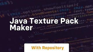 java texture pack maker [upl. by Nyrehtak]