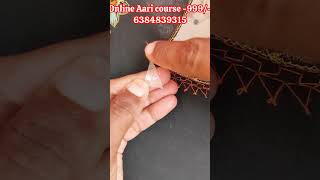 Aari challengeDay115How to handle net fabricNet cloth techniquesChallenge Netclothwork Aari [upl. by Bodi93]