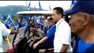 Sarawak polls PM Najib Razak and wife arriving at nomination centre [upl. by Yael]