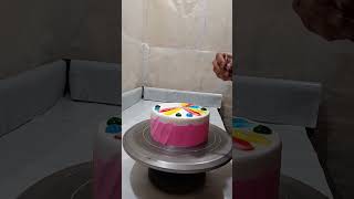 Multi colour cake design multi cake youtubeshorts youtube video trending [upl. by Coppins]