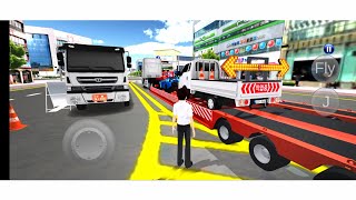 The Police Car and Signal Mini Truck Transport Truck 🚛 Delivery to Parking  3D Driving Class 2024 [upl. by Aydiv]