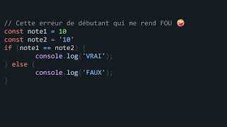 Double égale nexiste pas en JAVASCRIPT [upl. by Mauchi]