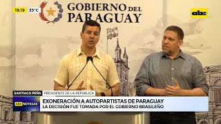 Exoneración a autopartistas de Paraguay [upl. by Adnoved]