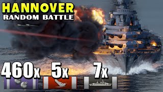 Super Battleship Hannover  Hannover Crushing All Opponents with 141 km Secondaries [upl. by Eleda]