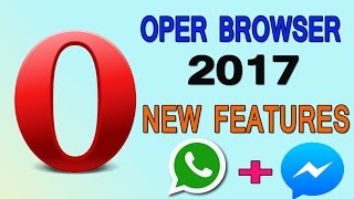 Use WhatsApp And Facebook Messenger Directly From Opera Browser  Opera New Feature 2017 [upl. by Yevette]