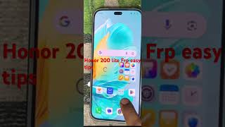 Honor 200 lite Frp easy Bypass One Click honor200litefrp frpbypass unlockphone24 [upl. by Rambow]