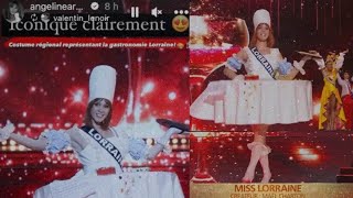 quotMiss France 2024  Miss Lorraine en costume de table sa réponse face aux moqueriesquot [upl. by Stillmann677]