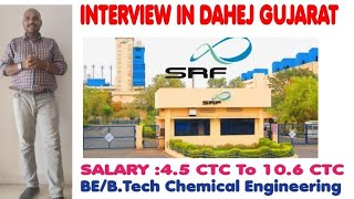 SRF LIMITED DAHEJ JOBS  INTERVIEW INFORMATION Abhilash Nair [upl. by Anahsal]