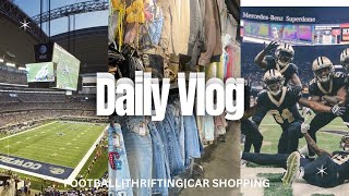 DAILY VLOG NFL SUNDAYSTHRIFT SHOPPINGCAR SEARCHING [upl. by Thibaud]