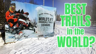 Does COCHRANE Ontario really have the BEST SNOWMOBILING trails in the WORLD 350km of OFSC trails [upl. by Dimitry]