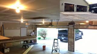 Garage Door Opening Reframe w Door and Opener Installation [upl. by Whang]