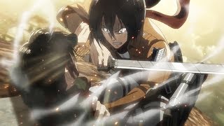 Mikasa vs Levi  Levi hits Eren then Mikasa Attacks Levi [upl. by Ansilma]