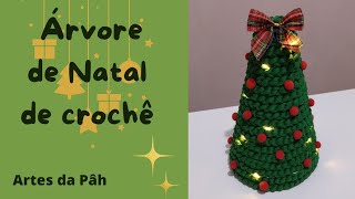 Árvore de Natal em fio de malha  aproveite seus cones vazios para fazer [upl. by Aitercal]