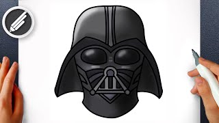 How to Draw Star Wars  DARTH VADER  Step by Step  Easy [upl. by Mazman915]