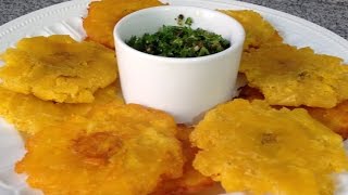 Cómo hacer Tostones o Patacones de plátano verde Cocinando con Pamela  Episodio 32 [upl. by Ahsuat]