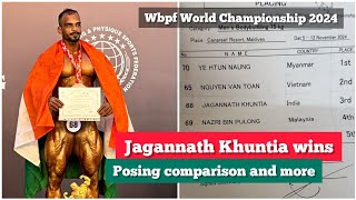 Jagannath Khuntia wins Upto 75 kgs  WBPF World Bodybuilding Championship 2024 LIVE from Maldives [upl. by Squires]