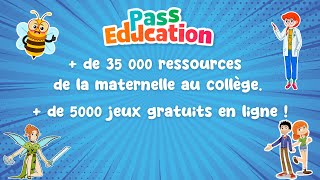 Pass Education vous aide en classe et à la maison➕ de 35000 fiches amp ➕ de 5000 jeux gratuits [upl. by Ennelram]