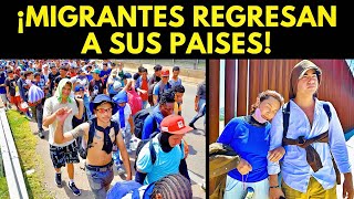 ¡REGRESAN A SUS PAÍSES MIGRANTES COMIENZAN A SALIR DE ESTADOS UNIDOS [upl. by Cull]