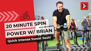 Free 20 Minute Spin Class Workout  It’s All About the Power Indoor Cycling Workout [upl. by Eustazio691]