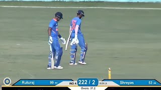 Ruturaj missed his century by 1 run 😭Ruturaj gaikwad batting  ruturaj batting vs Aus 3rd t20 123 [upl. by Imoyik]