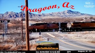 Dragoon AZ  UPRR Lordsburg Sub MP 105389  SouthWest RailCams LIVE [upl. by Germin]