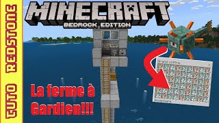 Comment fabriquer une ferme à Gardien  Minecraft 120 MCPE Switch PS Xbox PC [upl. by Eila]