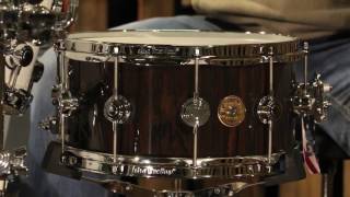 DW Collectors Snare Drum Exotic Macassar Ebony Jazz Shell 65x14 [upl. by Attenreb]