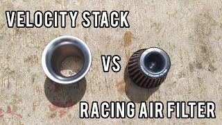 Velocity stack vs racing air filter  uma racing air filter [upl. by Oribelle]