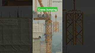 Crane jumping bigcrane cranemachine construction shorts viralshort ytshortsindia megastructur [upl. by Atiuqehc]