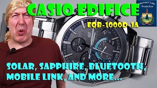 Casio Edifice EQB1000D1A solar Bluetooth mobile link with sapphire crystal [upl. by Loris]