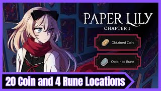 Paper Lilly Chapter 1 All Coin and Rune Locations [upl. by Lucias]