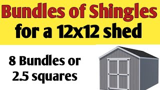 12x12 shed  shed roof  How many bundles of shingles do i need for a 12x12 shed roof [upl. by Darrelle]