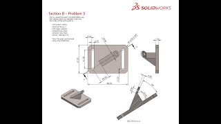 Solidworks CSWA Exam Practice  PART MODELLING  Section D  3 [upl. by Lammond]