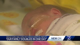 Our family doubled in one day Omaha couple welcomes spontaneous identical triplets [upl. by Lucia218]