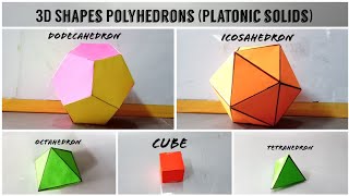 3D platonic shapes। Polyhedrons celestial maths model [upl. by Htebazileharas416]