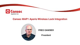 Cansec MAP1 Aperio Wireless Locks Integration [upl. by Anual]