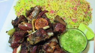 Somali Bariis iyo Hilib Ari oo Macaan Badan Rice with Goat meat  Ep 82 [upl. by Asoral971]